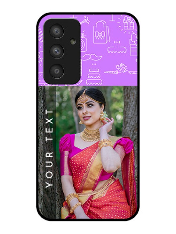 Custom Galaxy A54 5G Custom Glass Mobile Case - Birthday Icons Design