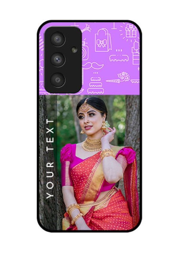 Galaxy A54 5G Custom Glass Mobile Case - Birthday Icons Design