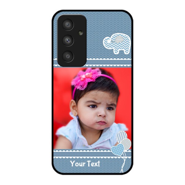 Galaxy A54 5G Photo Printing on Glass Case - with Kids Pattern Design