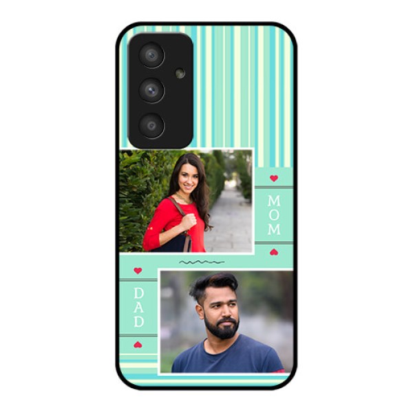 Galaxy A54 5G Custom Glass Phone Case - Mom & Dad Pic Design