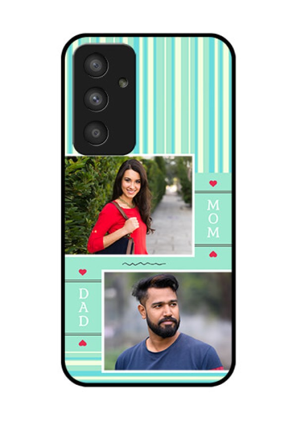 Galaxy A54 5G Custom Glass Phone Case - Mom & Dad Pic Design