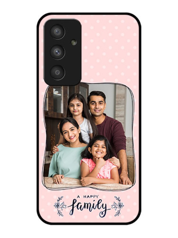 Custom Galaxy A54 5G Custom Glass Phone Case - Family with Dots Design