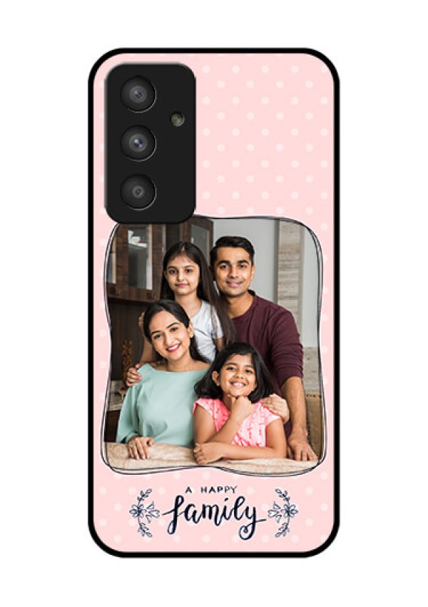 Galaxy A54 5G Custom Glass Phone Case - Family with Dots Design