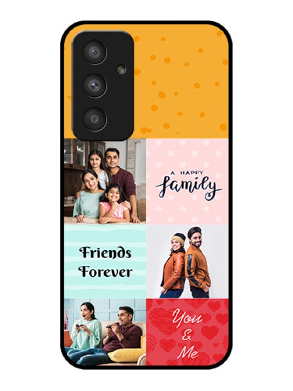 Custom Galaxy A54 5G Personalized Glass Phone Case - Images with Quotes Design