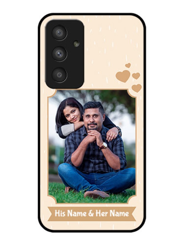 Custom Galaxy A54 5G Custom Glass Phone Case - with confetti love design