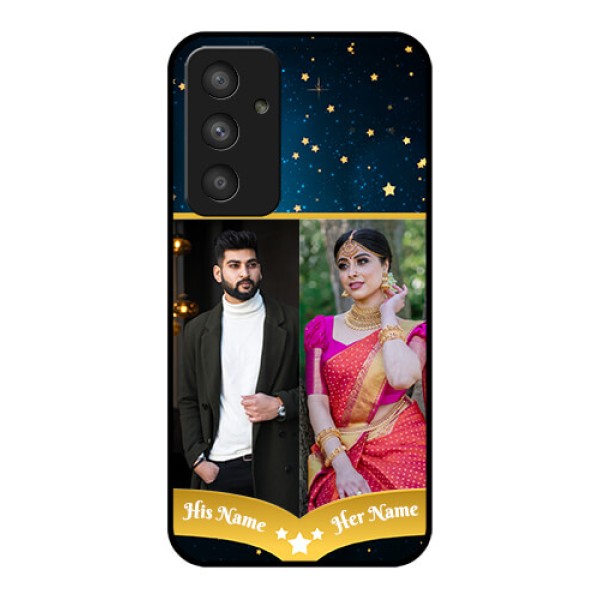 Galaxy A54 5G Custom Glass Phone Case - Galaxy Stars Backdrop Design