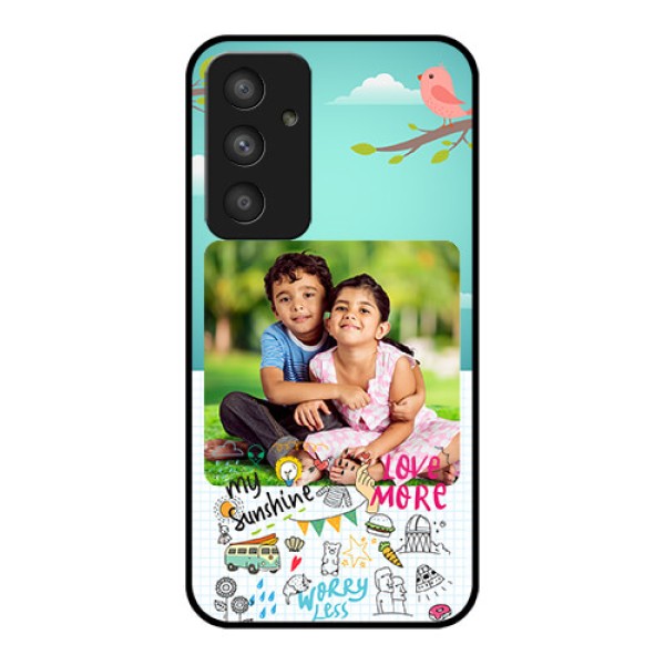 Galaxy A54 5G Photo Printing on Glass Case - Doodle love Design