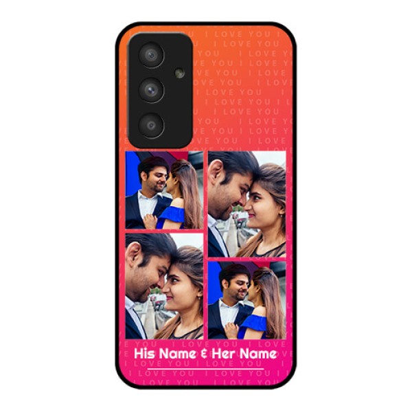 Galaxy A54 5G Custom Glass Phone Case - I Love You Pink Design