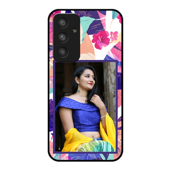 Galaxy A54 5G Custom Glass Mobile Case - Abstract Floral Design