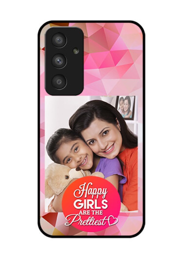 Galaxy A54 5G Photo Printing on Glass Case - Abstract Triangle Design