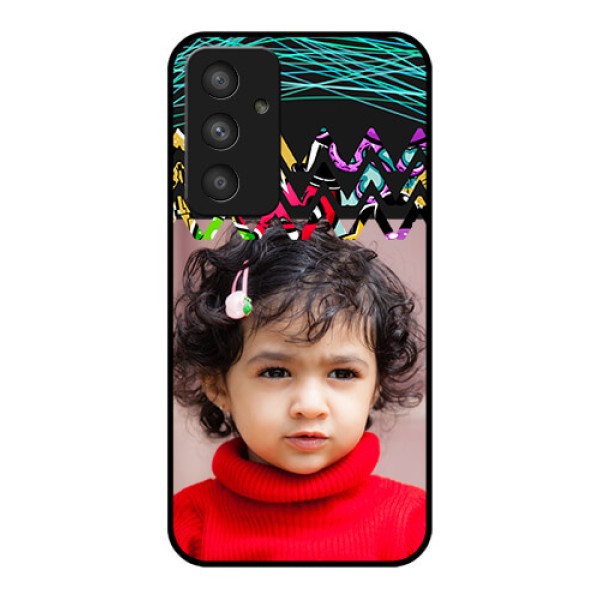 Galaxy A54 5G Personalized Glass Phone Case - Neon Abstract Design