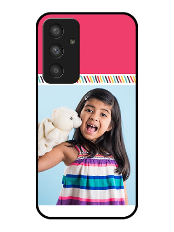 Custom Galaxy A54 5G Personalized Glass Phone Case - Line art design