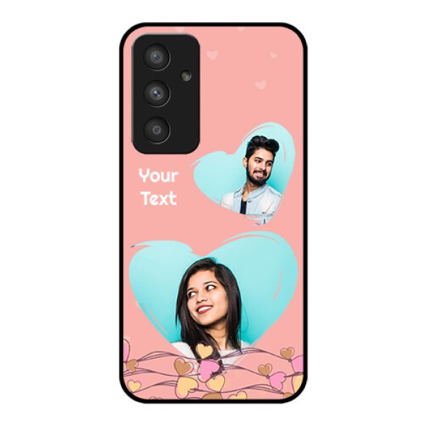 Galaxy A54 5G Custom Glass Mobile Case - Love Doodle Design