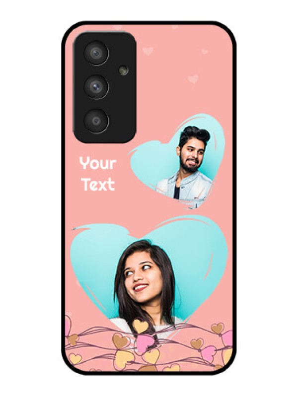 Custom Galaxy A54 5G Custom Glass Mobile Case - Love Doodle Design