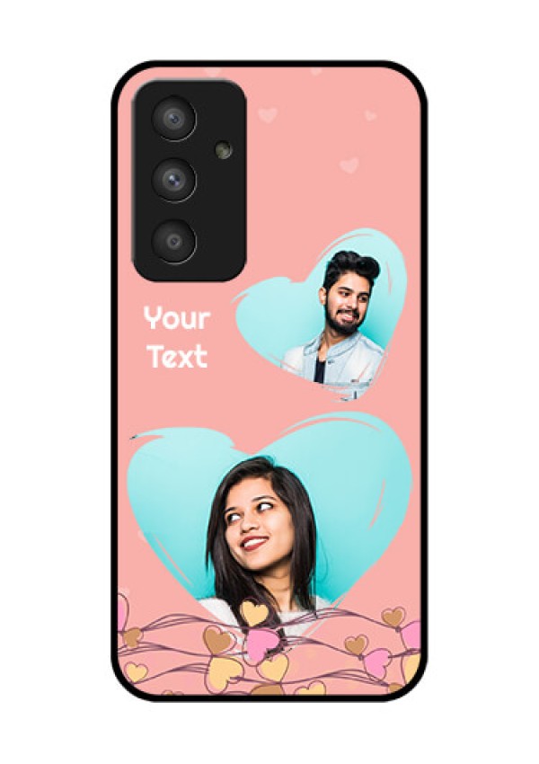 Galaxy A54 5G Custom Glass Mobile Case - Love Doodle Design