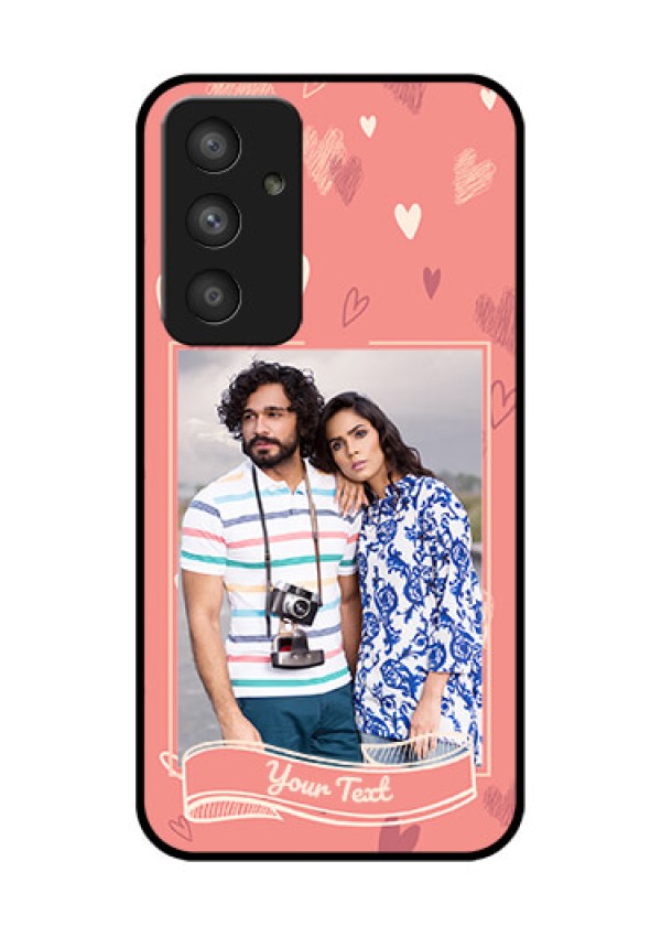 Galaxy A54 5G Custom Glass Phone Case - Love doodle art Design