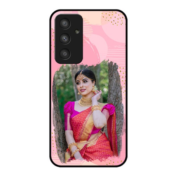 Galaxy A54 5G Personalized Glass Phone Case - Gold Glitter Splash Design Galaxy A54 5G Personalized Glass Phone Case - Gold Glitter Splash Design