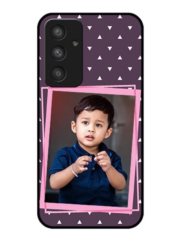 Custom Galaxy A54 5G Custom Glass Mobile Case - Triangle Pattern Dotted Design