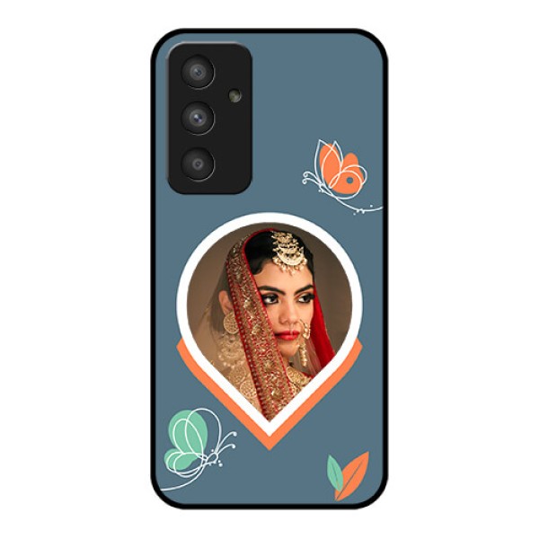 Galaxy A54 5G Custom Glass Mobile Case - Droplet Butterflies Design