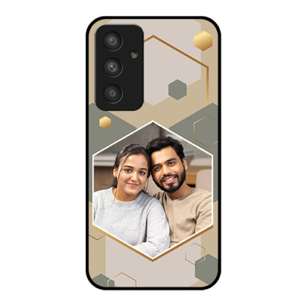 Galaxy A54 5G Photo Printing on Glass Case - Stylish Hexagon Pattern Design Galaxy A54 5G Photo Printing on Glass Case - Stylish Hexagon Pattern Design