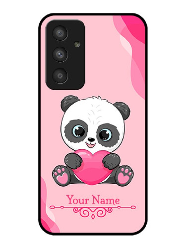 Custom Galaxy A54 5G Custom Glass Mobile Case - Cute Panda Design