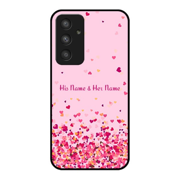 Galaxy A54 5G Photo Printing on Glass Case - Floating Hearts Design
