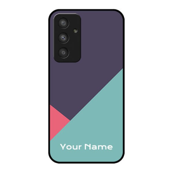 Galaxy A54 5G Custom Glass Mobile Case - Tri Color abstract Design