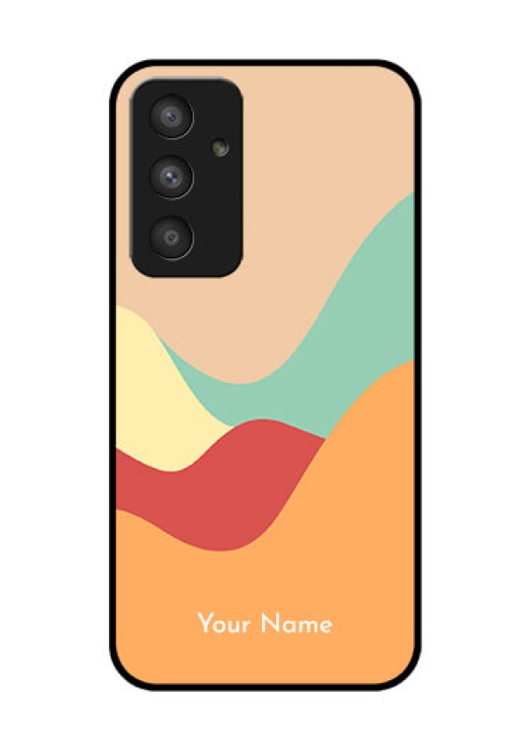 Galaxy A54 5G Personalized Glass Phone Case - Ocean Waves Multi-colour Design