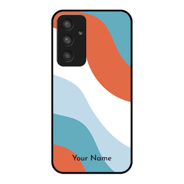 Galaxy A54 5G Custom Glass Mobile Case - coloured Waves Design