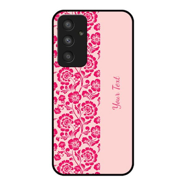 Galaxy A54 5G Custom Glass Phone Case - Attractive Floral Pattern Design Galaxy A54 5G Custom Glass Phone Case - Attractive Floral Pattern Design