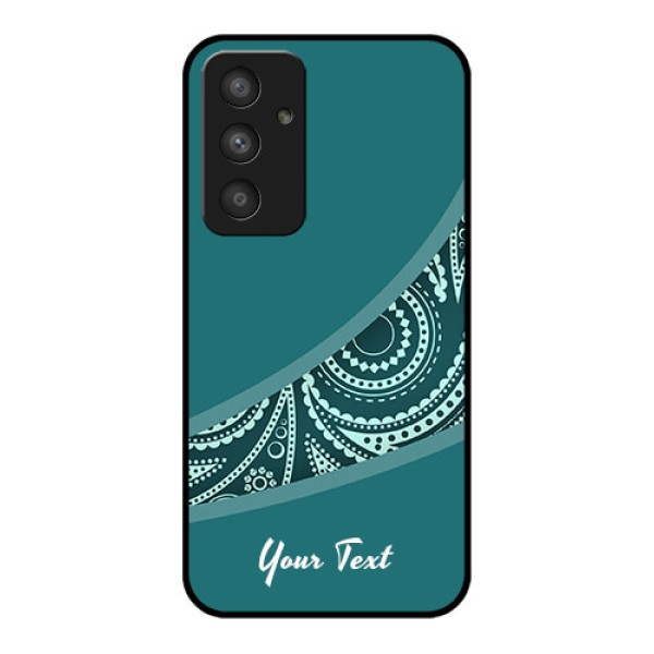Galaxy A54 5G Photo Printing on Glass Case - semi visible floral Design