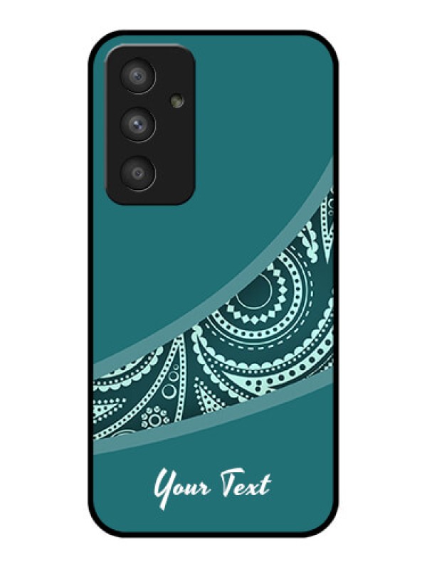 Custom Galaxy A54 5G Photo Printing on Glass Case - semi visible floral Design