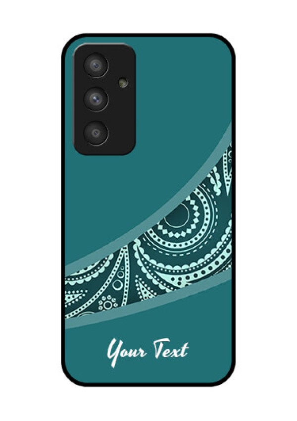 Galaxy A54 5G Photo Printing on Glass Case - semi visible floral Design