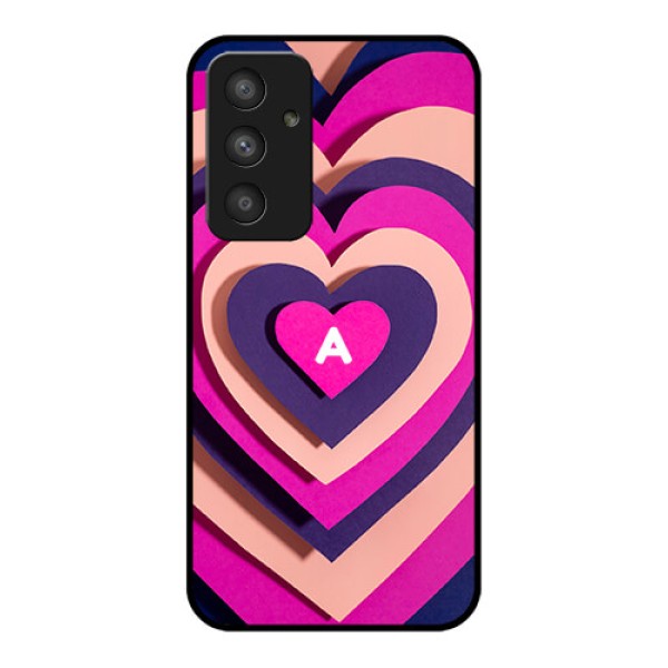 Galaxy A54 5G Custom Glass Mobile Case - Cute Heart Pattern Design Galaxy A54 5G Custom Glass Mobile Case - Cute Heart Pattern Design