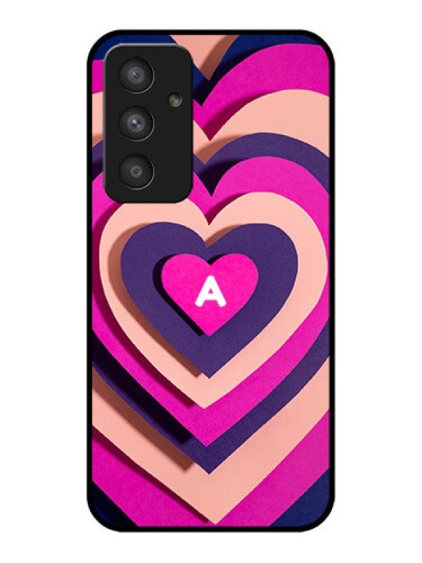 Custom Galaxy A54 5G Custom Glass Mobile Case - Cute Heart Pattern Design