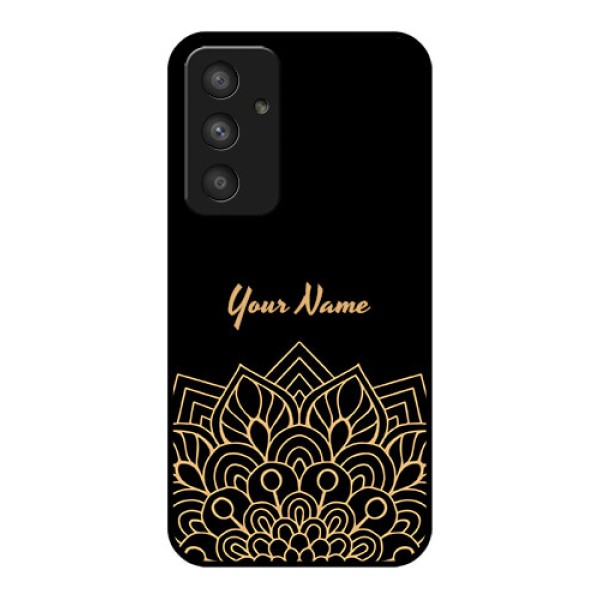 Galaxy A54 5G Custom Glass Phone Case - Golden mandala Design