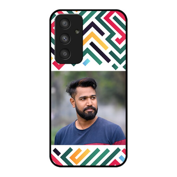 Galaxy A54 5G Personalized Glass Phone Case - Colorful Maze Pattern Design Galaxy A54 5G Personalized Glass Phone Case - Colorful Maze Pattern Design
