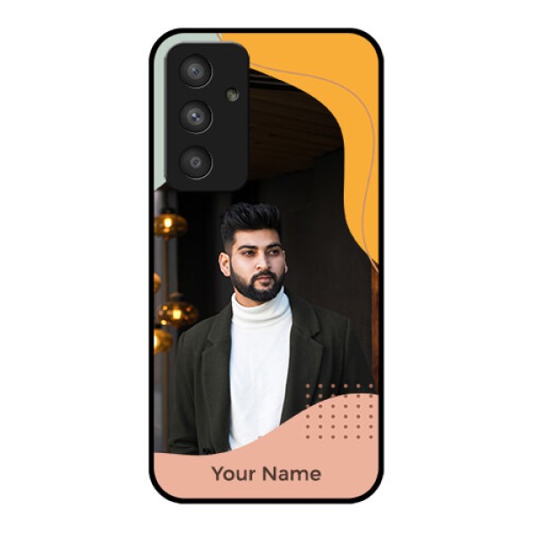 Galaxy A54 5G Personalized Glass Phone Case - Tri-coloured overlay design Galaxy A54 5G Personalized Glass Phone Case - Tri-coloured overlay design
