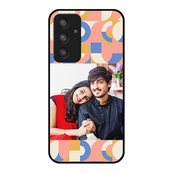 Galaxy A54 5G Photo Printing on Glass Case - Semi-circle Maze Pattern Design Galaxy A54 5G Photo Printing on Glass Case - Semi-circle Maze Pattern Design