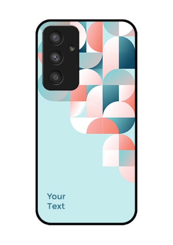 Galaxy A54 5G Custom Glass Phone Case - Stylish Semi-circle Pattern Design
