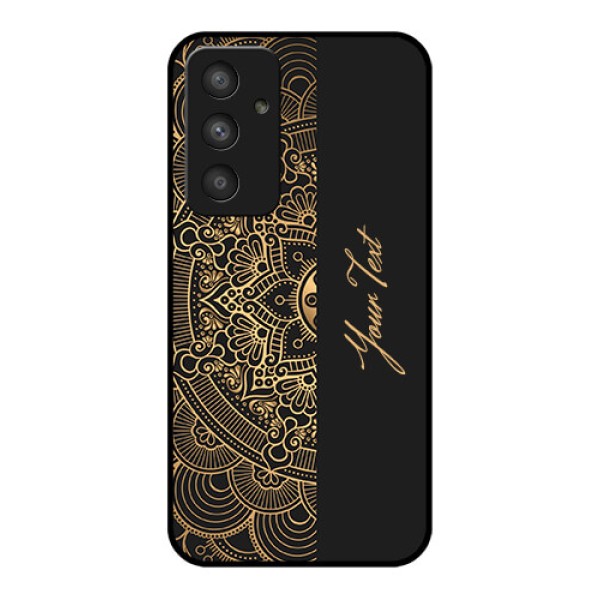 Galaxy A54 5G Photo Printing on Glass Case - Mandala art with custom text Design Galaxy A54 5G Photo Printing on Glass Case - Mandala art with custom text Design