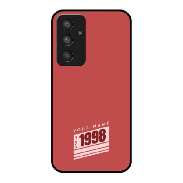 Galaxy A54 5G Custom Glass Phone Case - Red custom year of birth Design Galaxy A54 5G Custom Glass Phone Case - Red custom year of birth Design