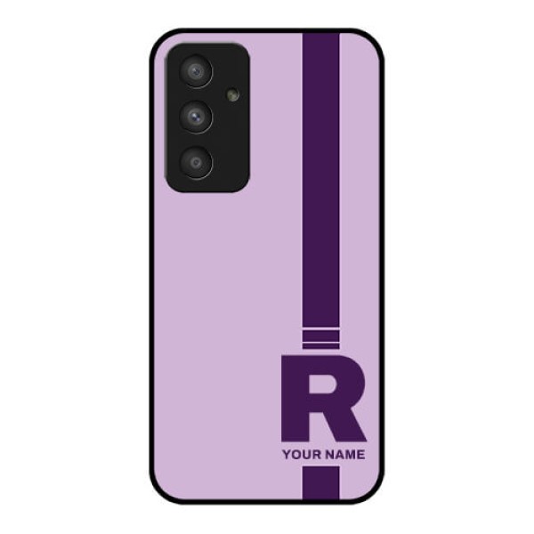 Galaxy A54 5G Photo Printing on Glass Case - Simple dual tone stripe with name Design Galaxy A54 5G Photo Printing on Glass Case - Simple dual tone stripe with name Design