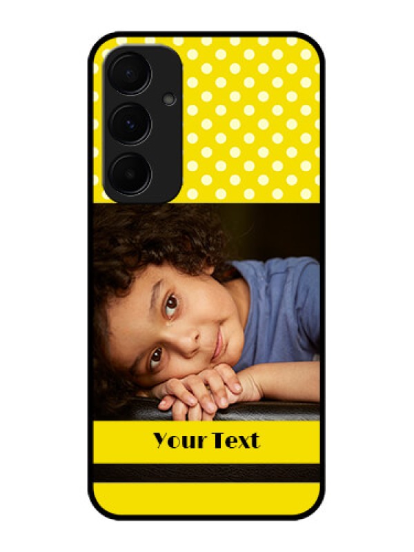 Custom Samsung Galaxy A55 5G Custom Glass Phone Case - Bright Yellow Case Design