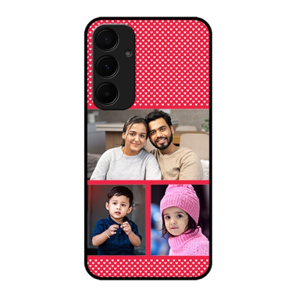 Samsung Galaxy A55 5G Custom Glass Phone Case - Bulk Photo Upload Design