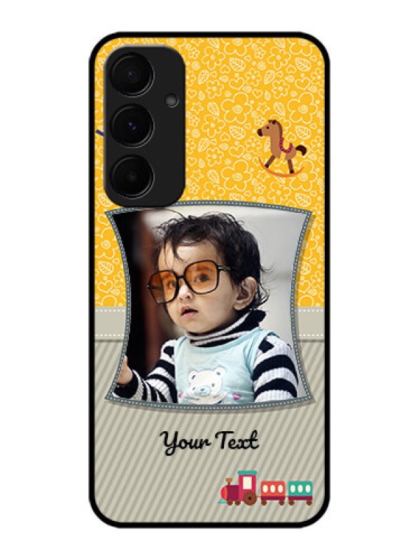 Custom Samsung Galaxy A55 5G Custom Glass Phone Case - Baby Picture Upload Design