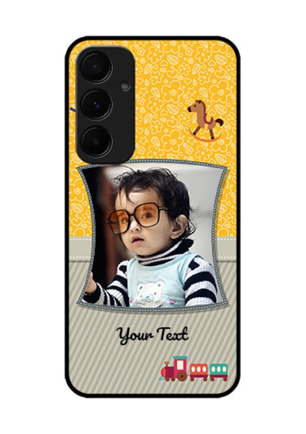 Samsung Galaxy A55 5G Custom Glass Phone Case - Baby Picture Upload Design