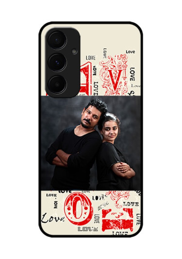 Samsung Galaxy A55 5G Custom Glass Phone Case - Trendy Love Design Case