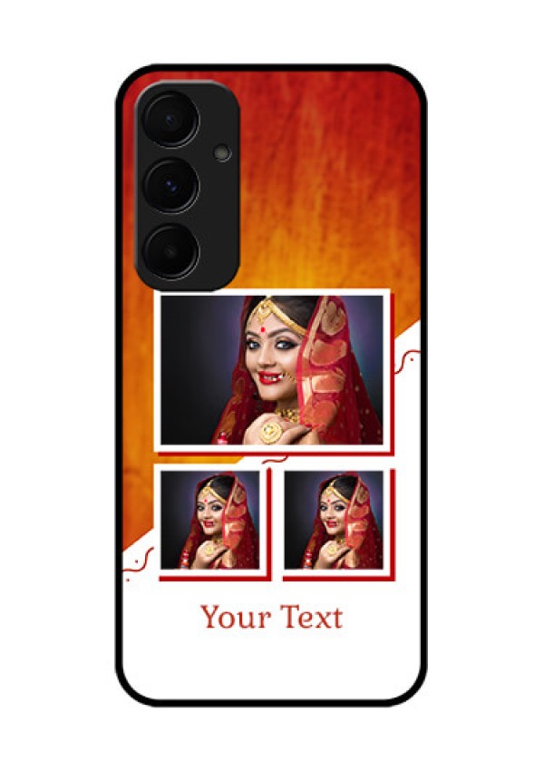 Samsung Galaxy A55 5G Custom Glass Phone Case - Wedding Memories Design