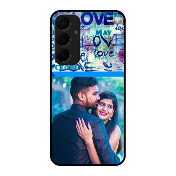 Samsung Galaxy A55 5G Custom Glass Phone Case - Colorful Love Design